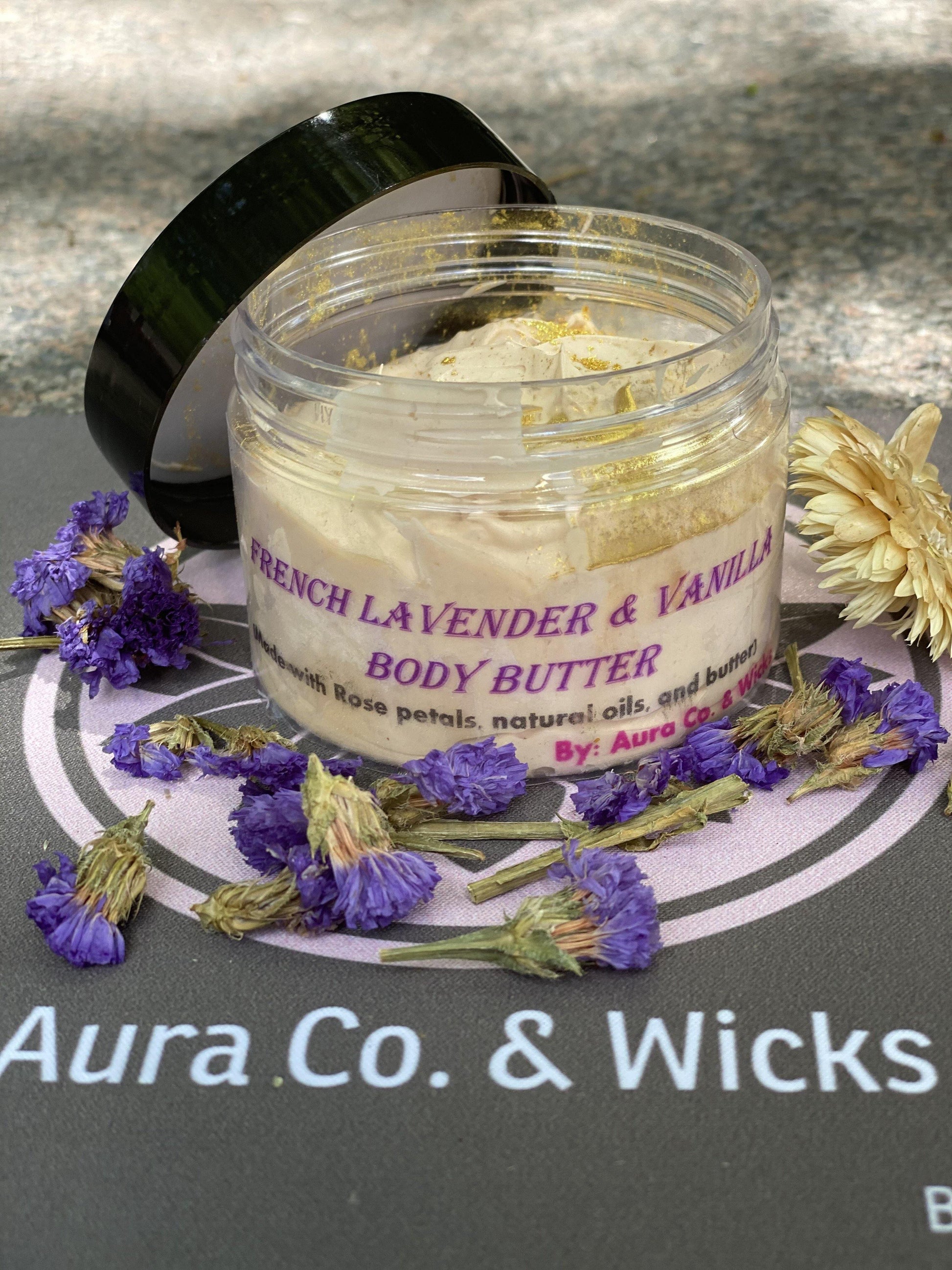 French Lavender and Vanilla Body Butter - Aura Co. & Wicks